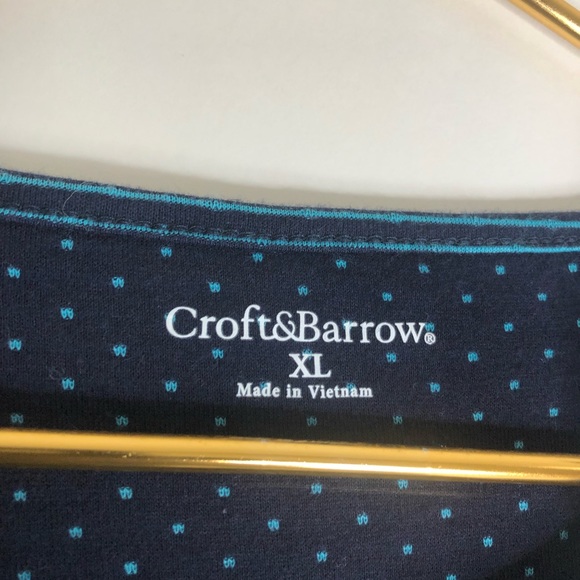 Croft & Borrow Women’s Blue Long Sleeve Stripped T-Shirt Size XL NWT - Picture 3 of 7